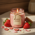 Sweet Strawberry & Vanilla Soy Candle